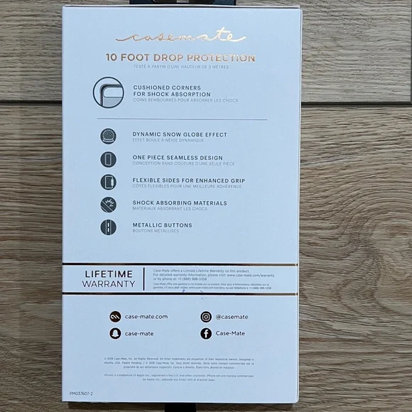 🛍️ 3 for $20 🛍️ - Brand New Case-Mate iPhone XR Case - Gold Waterfall - Picture 2 of 2